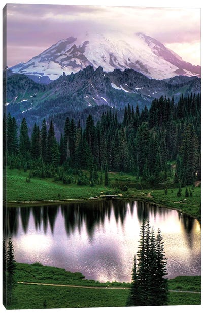 Last Light - Mount Rainier National Park Canvas Art Print - Mount Rainier