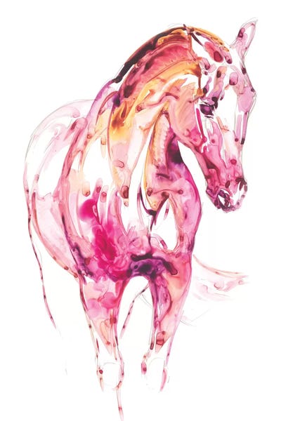 Garnet Horse III by Julie T. Chapman multi panel art
