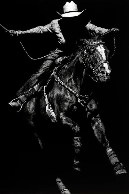 Scratchboard Rodeo III