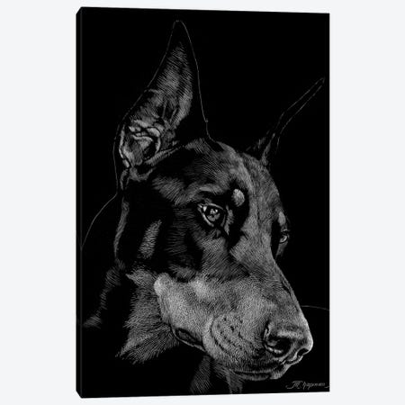 Canine Scratchboard III Canvas Print #JTC51} by Julie T. Chapman Canvas Wall Art