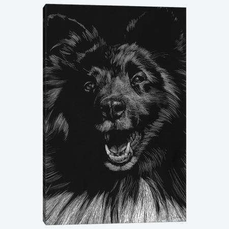 Canine Scratchboard IX Canvas Print #JTC53} by Julie T. Chapman Canvas Art