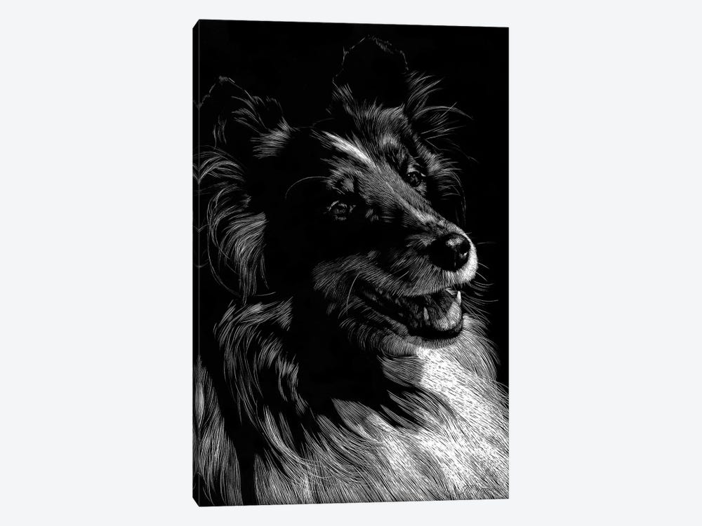 Canine Scratchboard XI 1-piece Art Print
