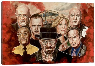 Breaking Bad Family Portrait Canvas Art Print - Joel Tesch