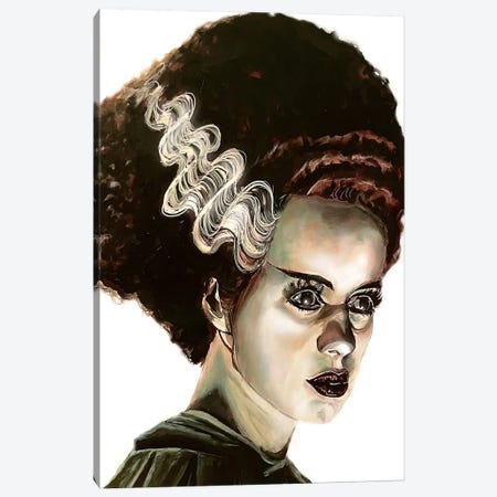 Bride Of Frankenstein Canvas Print #JTE13} by Joel Tesch Canvas Art