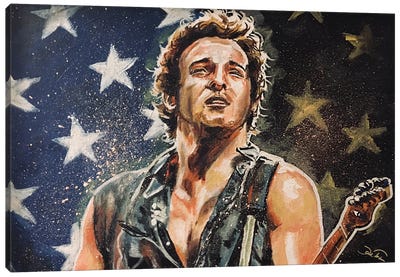Bruce Springsteen Canvas Art Print - Joel Tesch