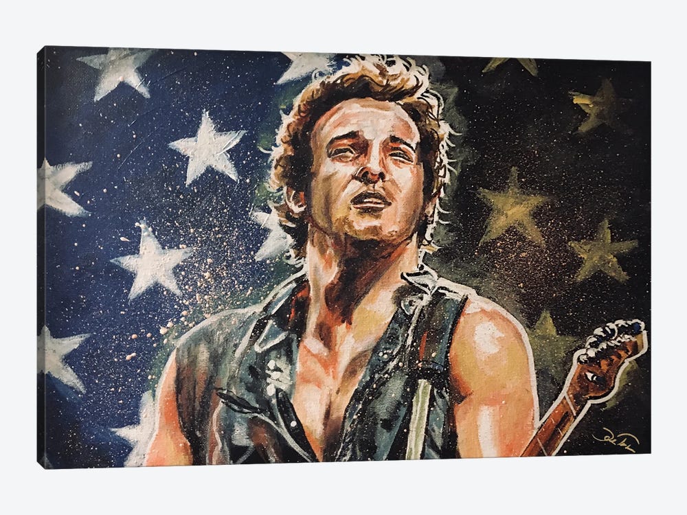 Bruce Springsteen by Joel Tesch 1-piece Canvas Print