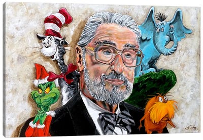 Dr. Seuss Canvas Art Print - Holiday Movie Art