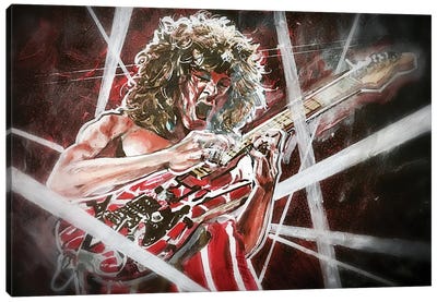 Eddie Van Halen Canvas Art Print - Stripe Patterns