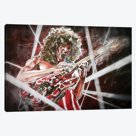 Eddie Van Halen Canvas Print #JTE22} by Joel Tesch Canvas Print