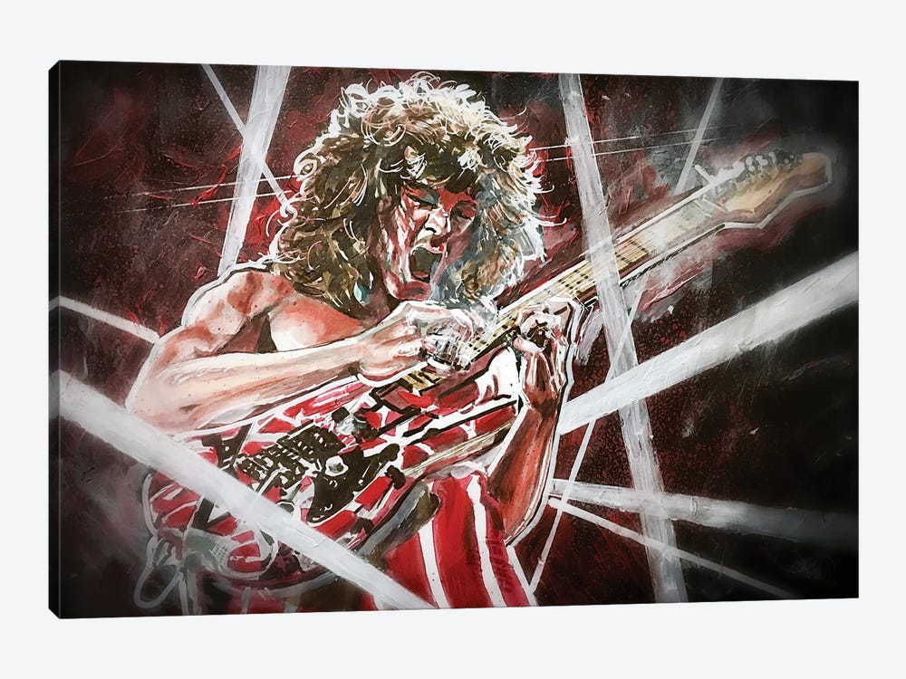 Eddie Van Halen by Joel Tesch 1-piece Art Print