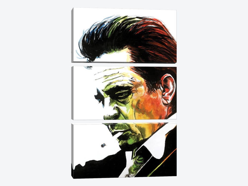 Johnny Cash by Joel Tesch 3-piece Art Print