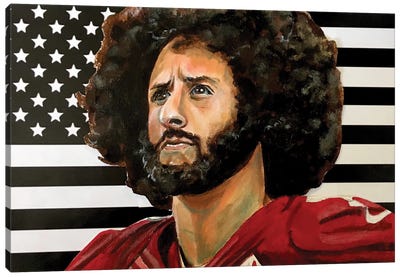 Kaeptain America - Colin Kaepernick Canvas Art Print - American Flag Art