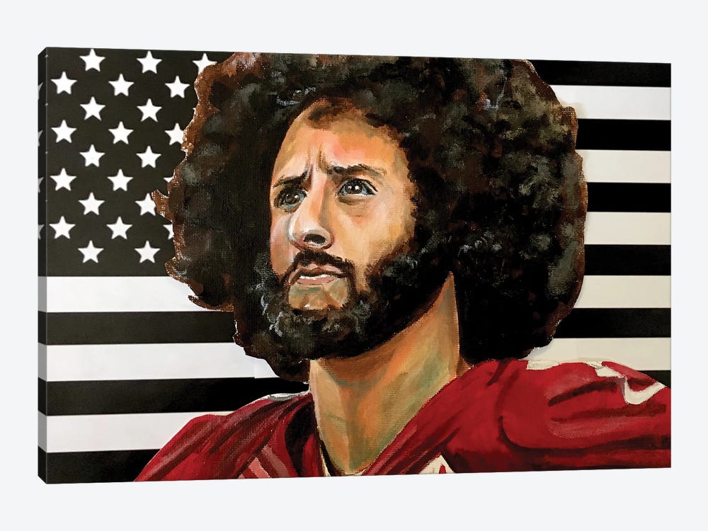 Kaeptain America - Colin Kaepernick by Joel Tesch 1-piece Canvas Art