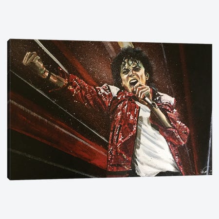 Michael Jackson Canvas Print #JTE37} by Joel Tesch Art Print