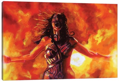 Roar Canvas Art Print - Wonder Woman