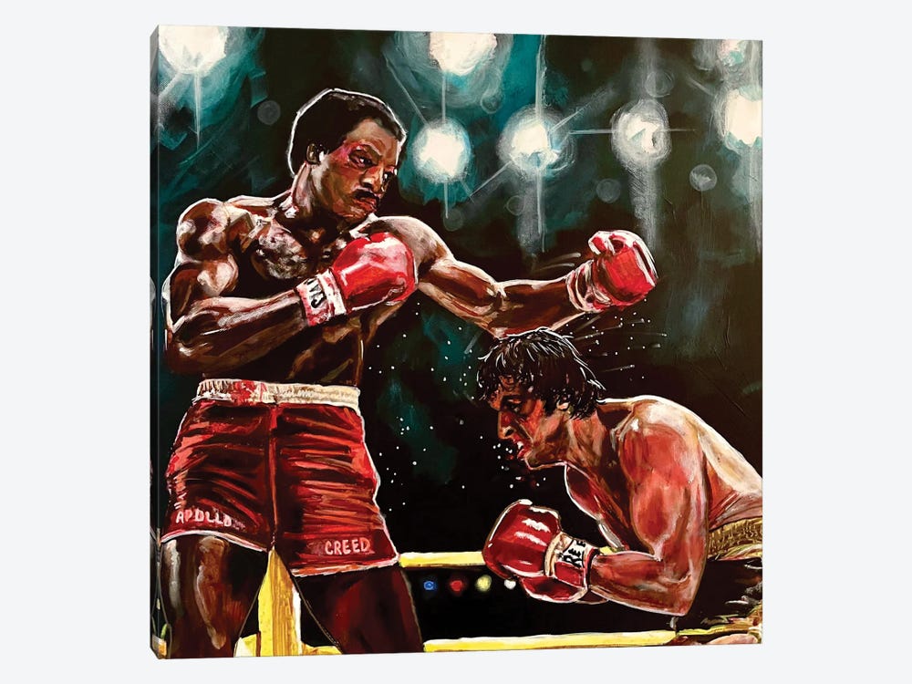 Rocky Vs Apollo by Joel Tesch 1-piece Canvas Wall Art