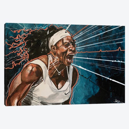 Serena Action Canvas Print #JTE43} by Joel Tesch Art Print