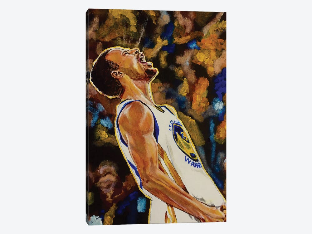 Steph Curry - Victory by Joel Tesch 1-piece Canvas Wall Art