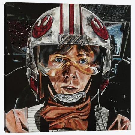 Use The Force Luke Canvas Print #JTE58} by Joel Tesch Canvas Art