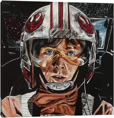 Use The Force Luke Canvas Art Print - Luke Skywalker