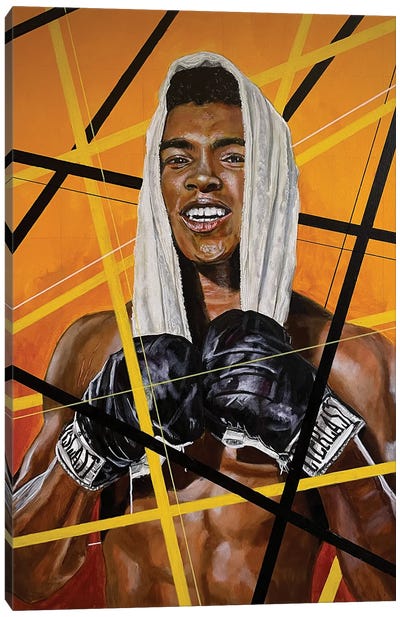 Young Ali Canvas Art Print - Boxing Art