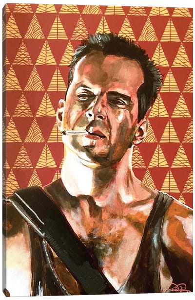 Die Hard Christmas Canvas Art Print - Bruce Willis