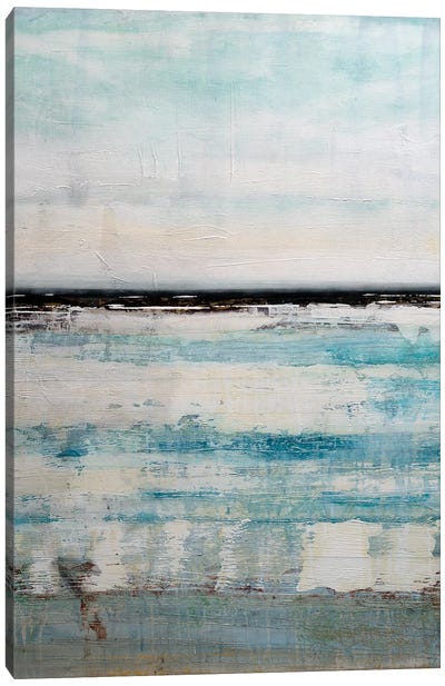 Moody Blue Seascape Canvas Art Print - Jenny Toft