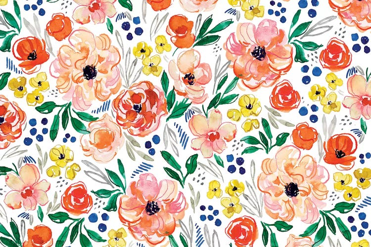 Peachy Florals II by Joy Ting wall art
