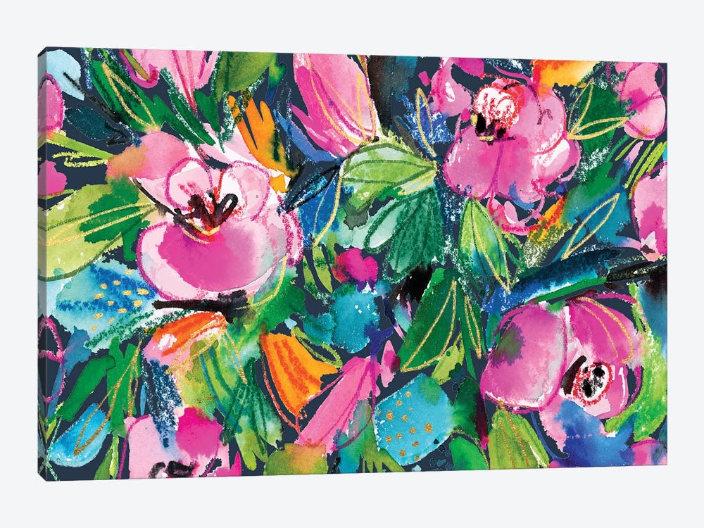 Floral Fun I by Joy Ting 1-piece Canvas Artwork