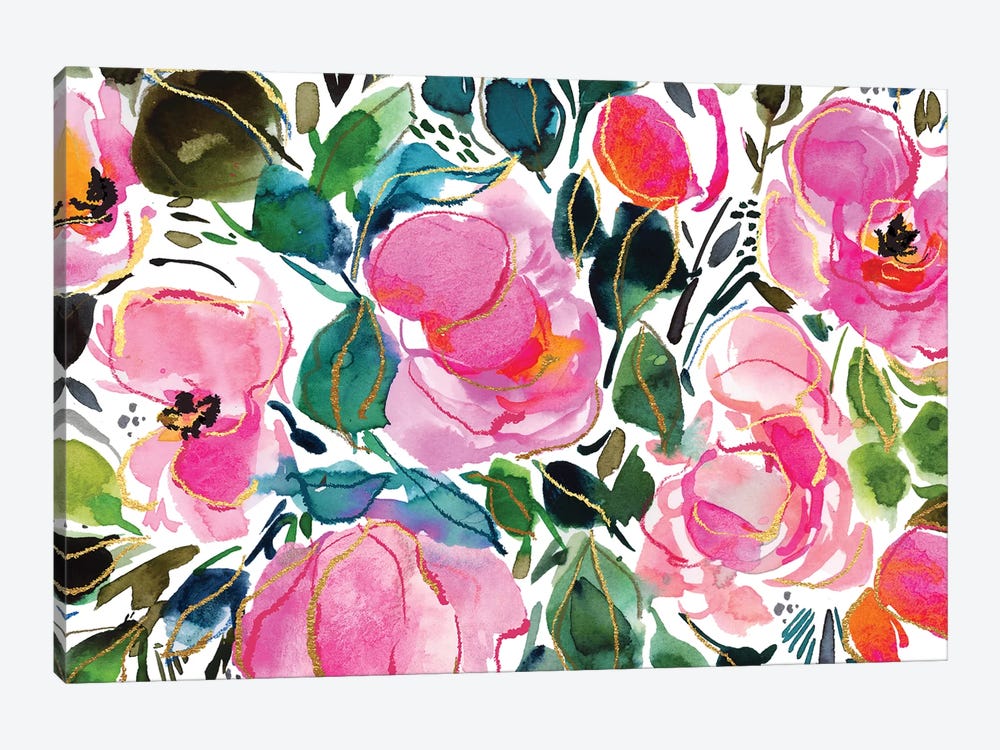 Blooms VII by Joy Ting 1-piece Canvas Art Print