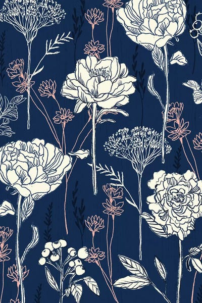 Wild Blooms III by Joy Ting framed canvas print