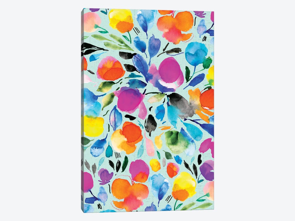 Floral Party II by Joy Ting 1-piece Canvas Artwork