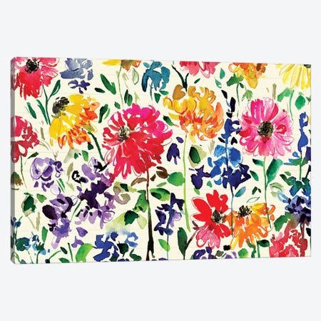 Floral Party IV Canvas Print #JTG59} by Joy Ting Canvas Wall Art