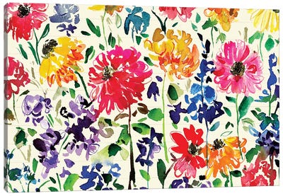Floral Party IV Canvas Art Print - Joy Ting