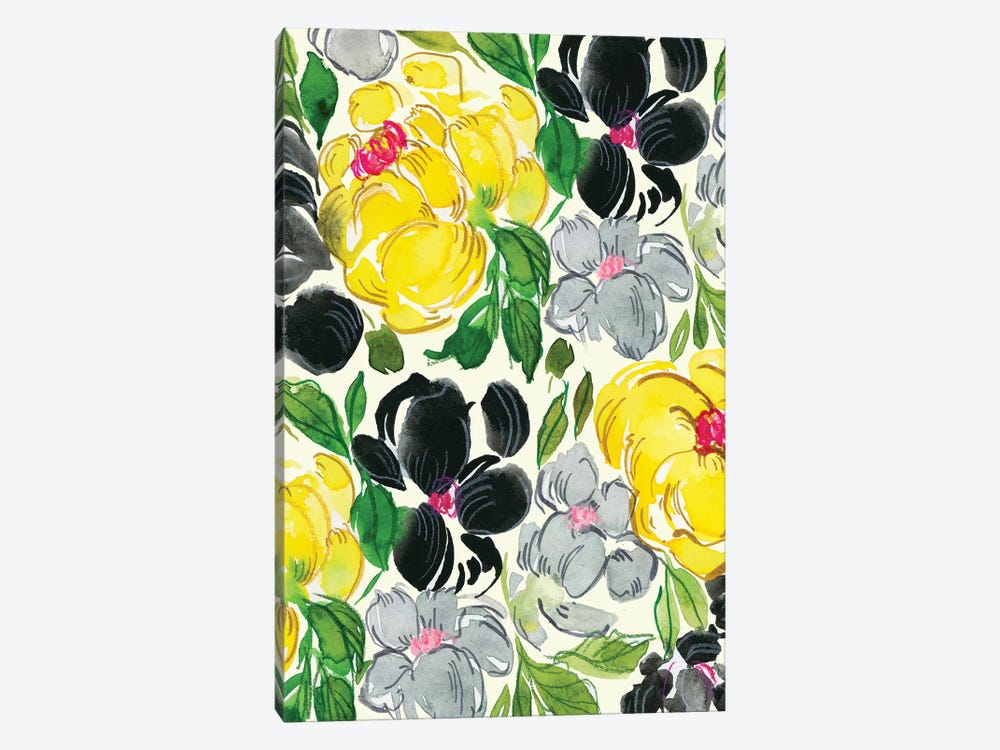 Fancy Florals I by Joy Ting 1-piece Canvas Wall Art
