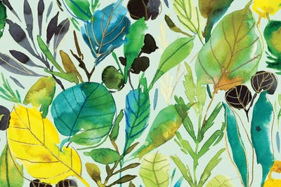 Fancy Florals II by Joy Ting framed canvas print