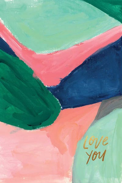 Painterly Color Block V by Joy Ting framed canvas print