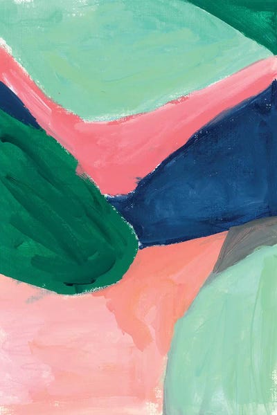 Painterly Color Block VI by Joy Ting framed canvas print