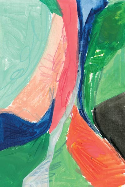 Painterly Color Block VIII by Joy Ting framed canvas print