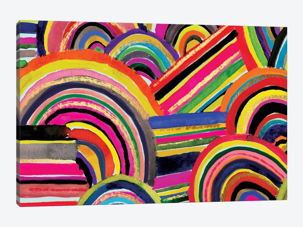Painterly Stripes by Joy Ting 1-piece Canvas Artwork