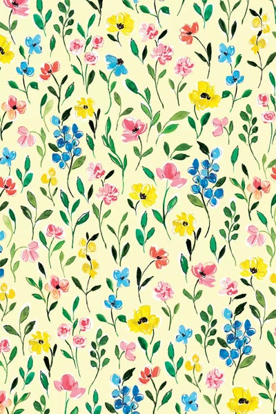 Happy Garden by Joy Ting framed canvas print