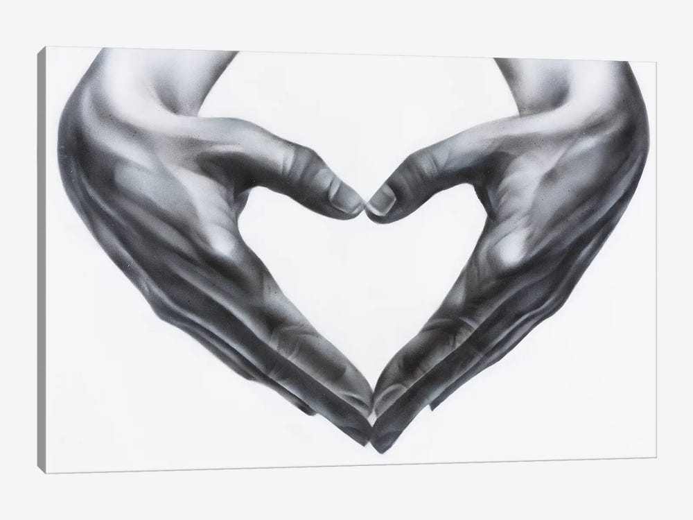 Heart Hands by Jody Thomas 1-piece Canvas Wall Art