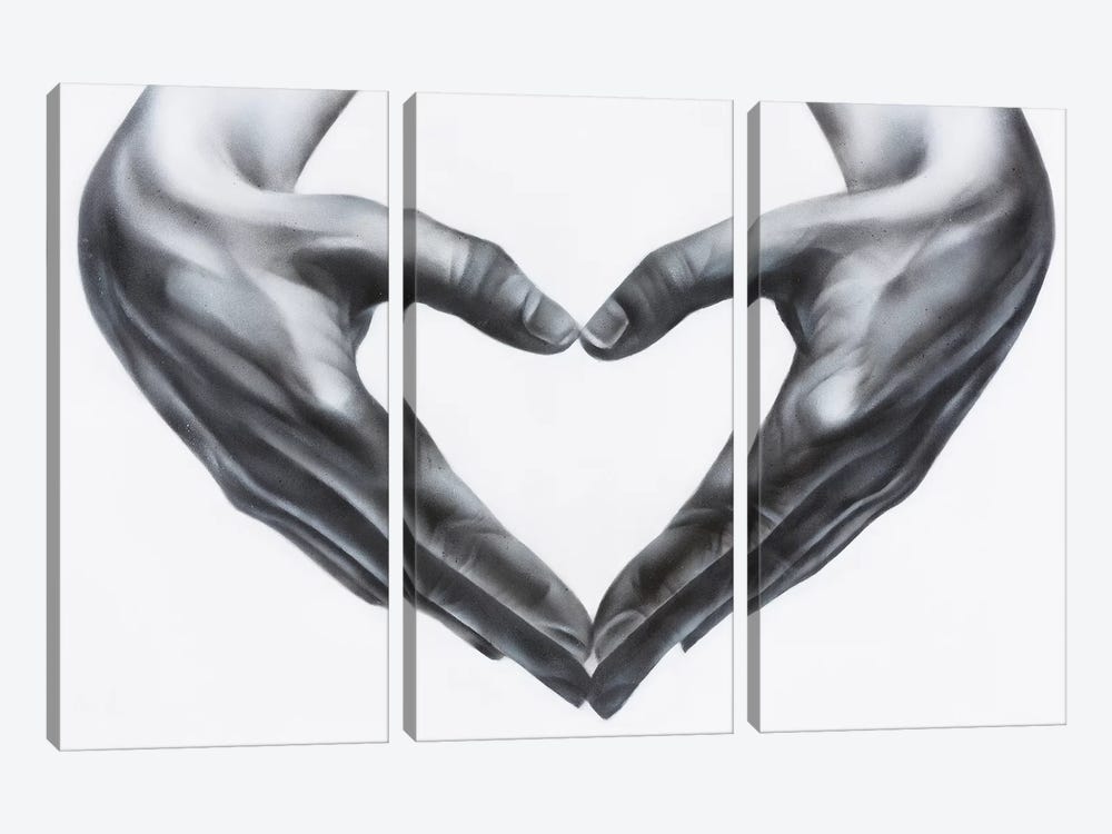 Heart Hands 3-piece Canvas Wall Art