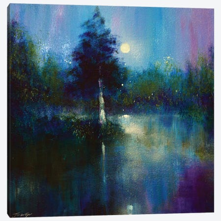 The Secret Lake Canvas Print #JTL102} by Jennifer Taylor Canvas Artwork