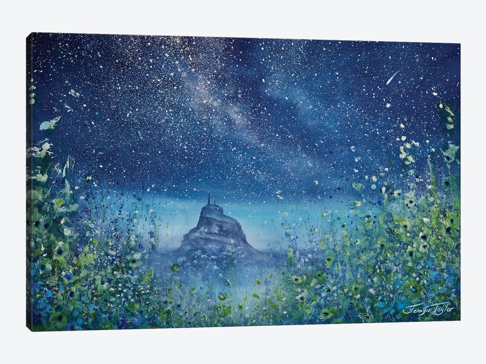 Night Under The Stars, Lindisfarne, Northumberland by Jennifer Taylor 1-piece Canvas Wall Art