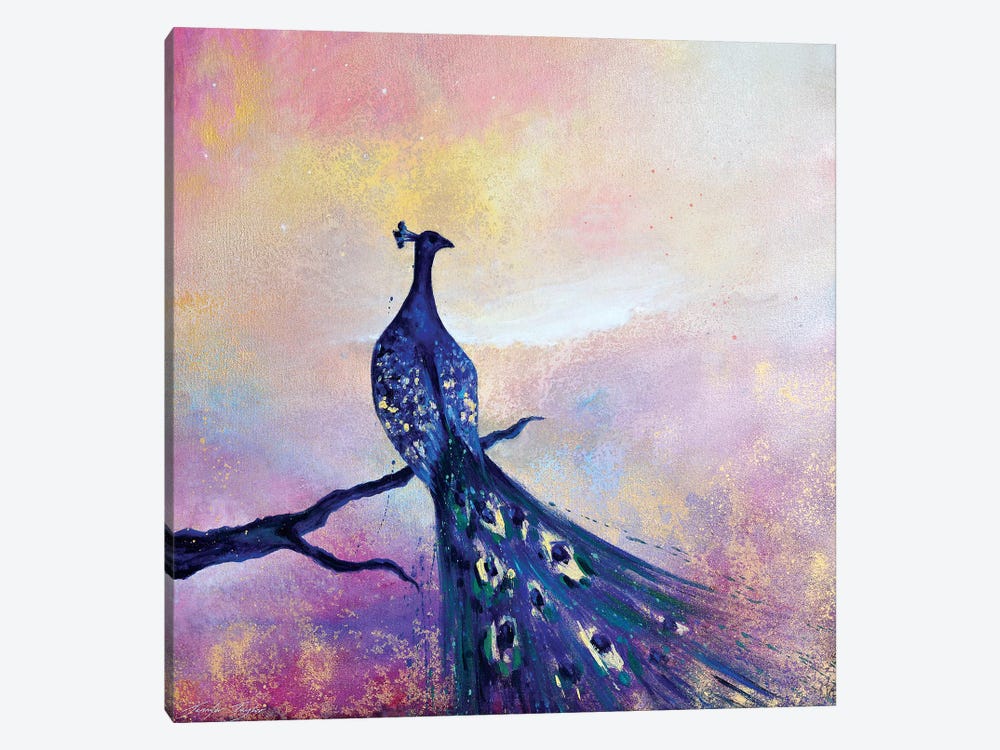 Peacock II by Jennifer Taylor 1-piece Canvas Artwork