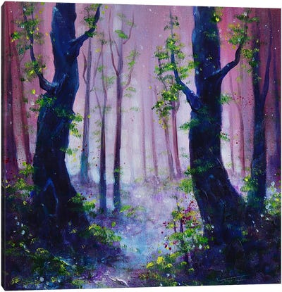 Dusky Woods Canvas Art Print - Enchanted Forests