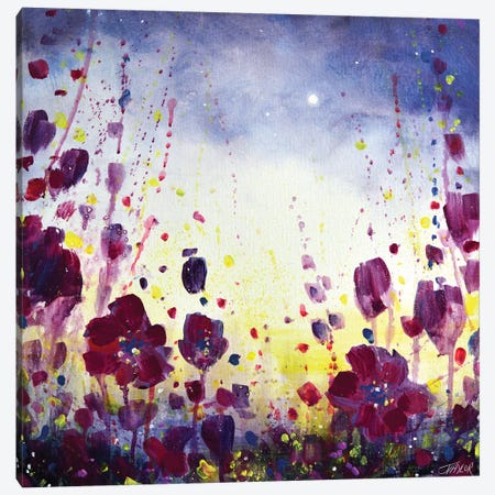 Midnight Blossoms Canvas Print #JTL76} by Jennifer Taylor Canvas Artwork