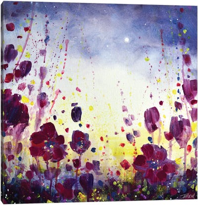 Midnight Blossoms Canvas Art Print - Jennifer Taylor