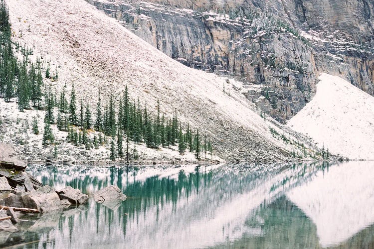 Snowy Moraine Lake, Rocky Mountains